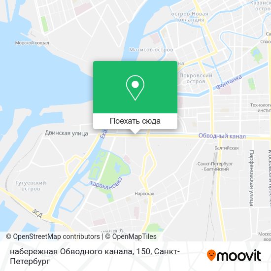 Карта набережная Обводного канала, 150