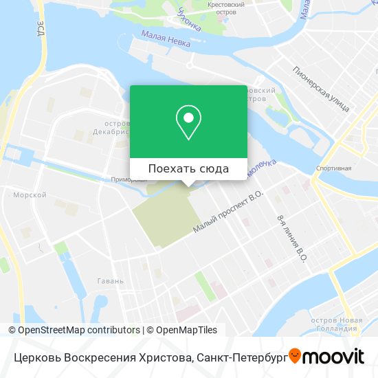 Карта Церковь Воскресения Христова
