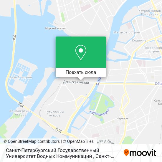 Карта Санкт-Петербургский Государственный Университет Водных Коммуникаций