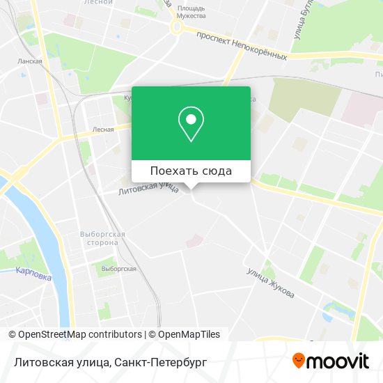 Карта Литовская улица