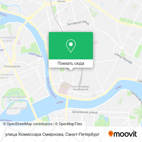 Карта улица Комиссара Смирнова