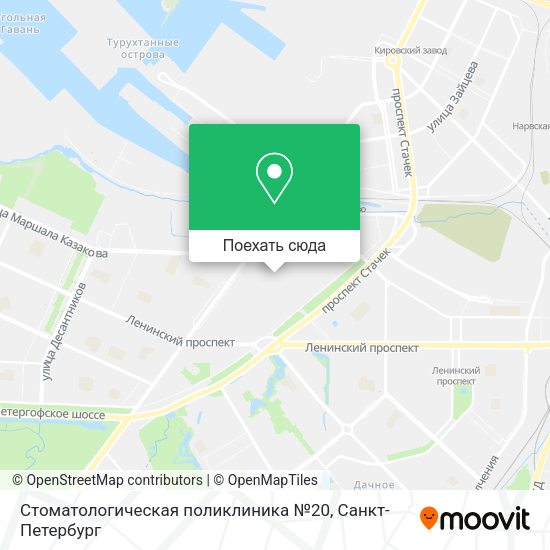 Карта Стоматологическая поликлиника №20