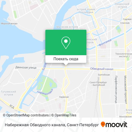 Карта Набережная Обводного канала