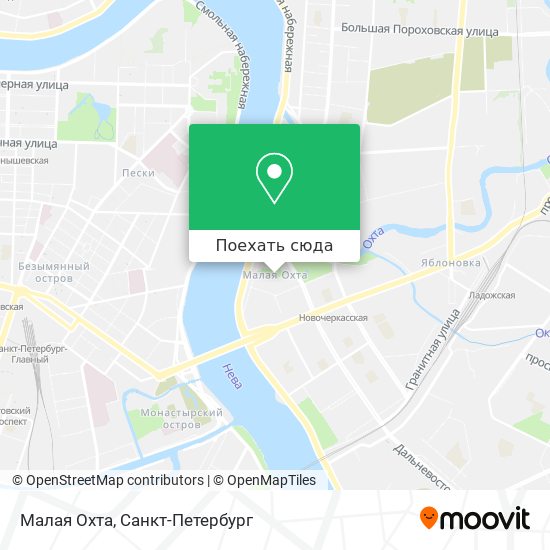 Карта Малая Охта