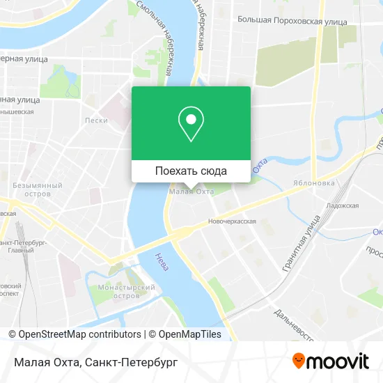 Карта Малая Охта