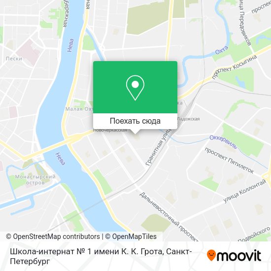 Карта Школа-интернат № 1 имени К. К. Грота