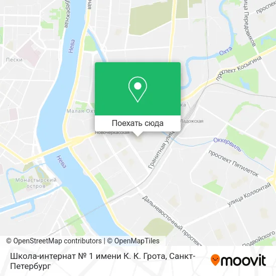 Карта Школа-интернат № 1 имени К. К. Грота
