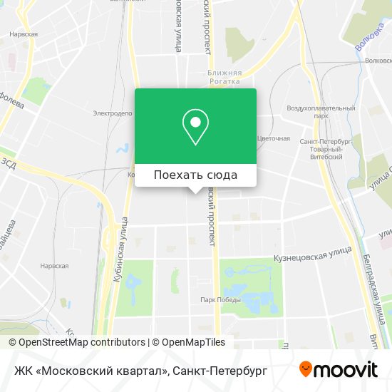 Карта ЖК «Московский квартал»
