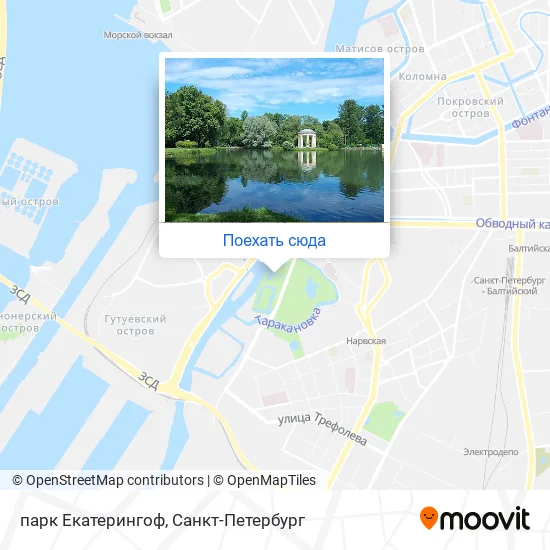 Карта парк Екатерингоф