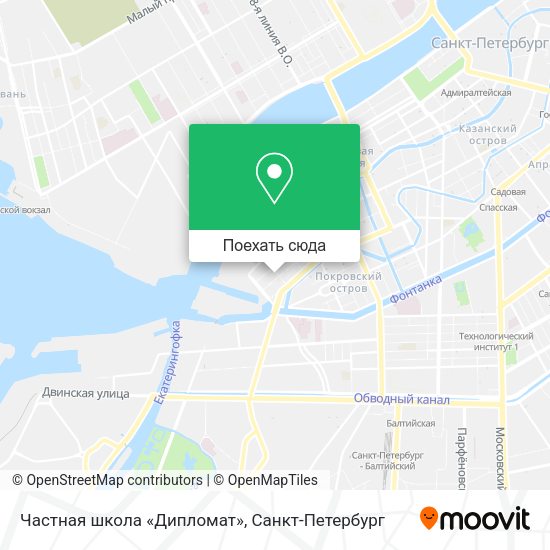 Карта Частная школа «Дипломат»