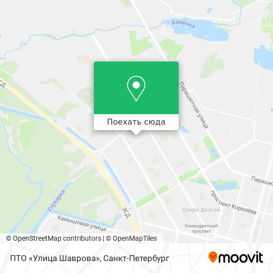 Карта ПТО «Улица Шаврова»