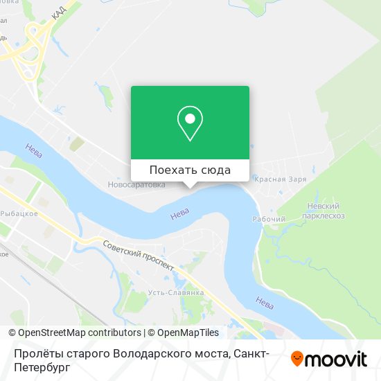 Карта Пролёты старого Володарского моста