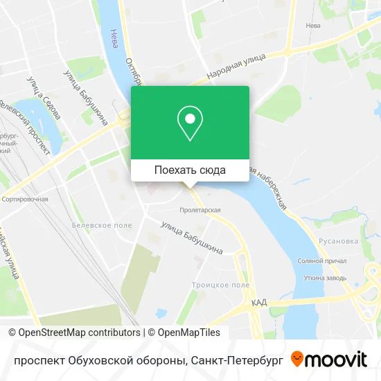 Карта проспект Обуховской обороны