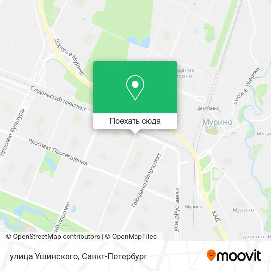 Карта улица Ушинского