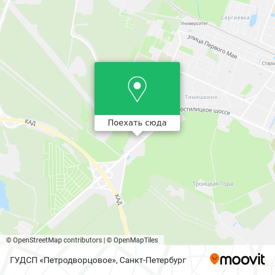Карта ГУДСП «Петродворцовое»