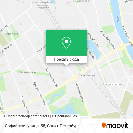 Карта Софийская улица, 55