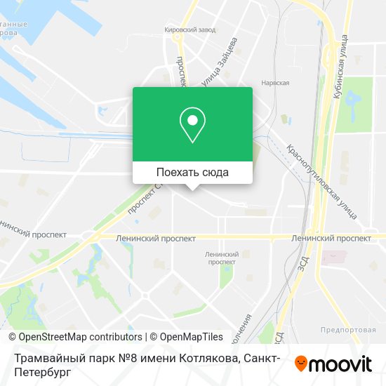 Карта Трамвайный парк №8 имени Котлякова