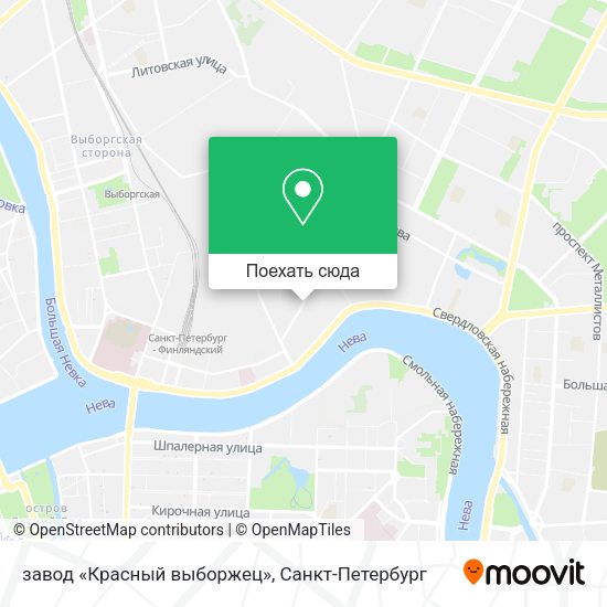 Карта завод «Красный выборжец»