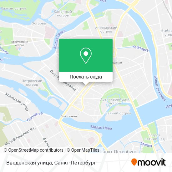 Карта Введенская улица