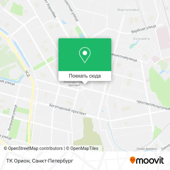 Карта ТК Орион