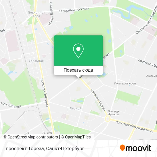 Карта проспект Тореза