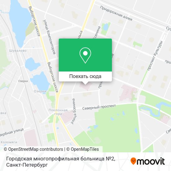 Карта Городская многопрофильная больница №2