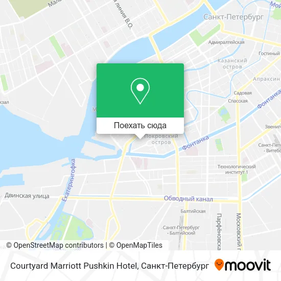 Карта Courtyard Marriott Pushkin Hotel