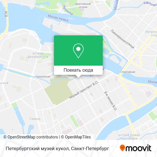 Карта Петербургский музей кукол