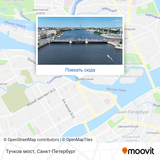 Карта Тучков мост