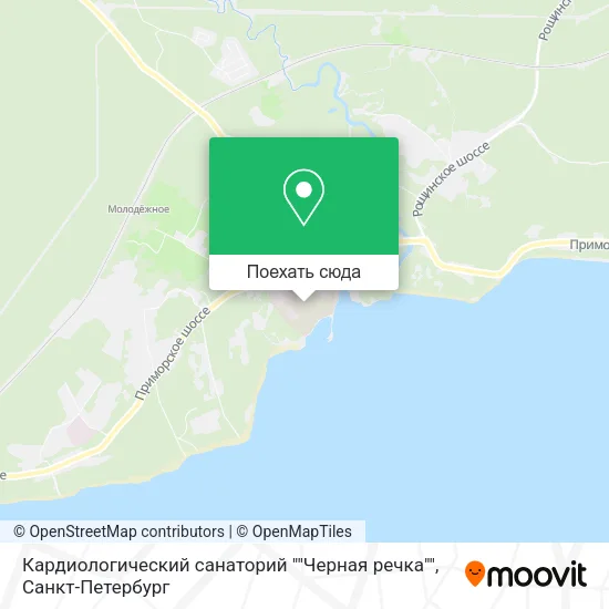 Карта Кардиологический санаторий ""Черная речка""