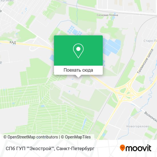 Карта СПб ГУП ""Экострой""