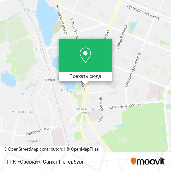 Карта ТРК «Озерки»