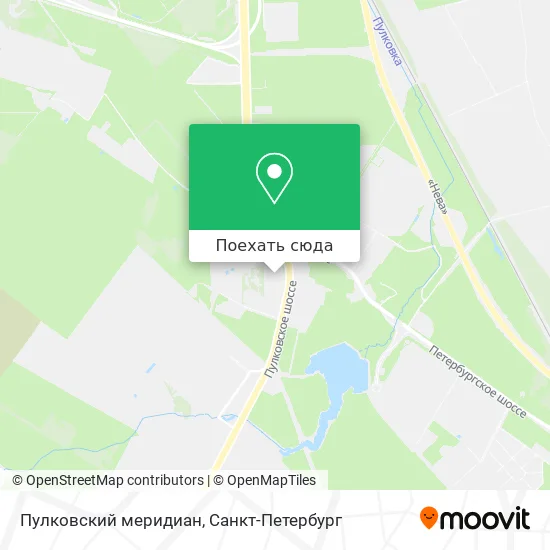 Карта Пулковский меридиан