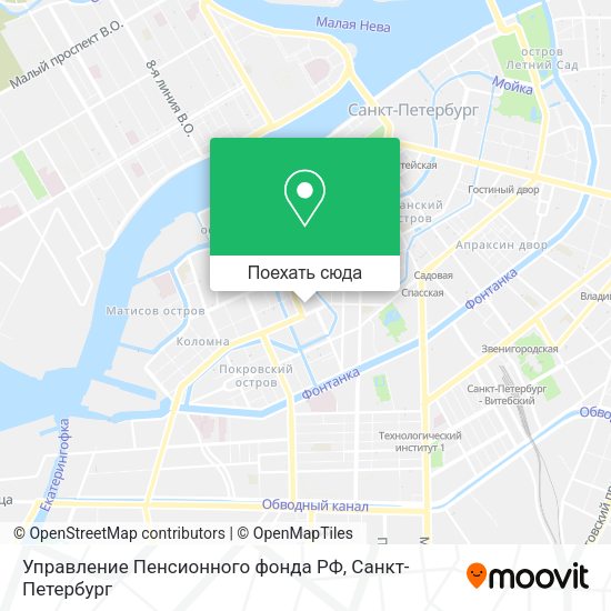Карта Управление Пенсионного фонда РФ