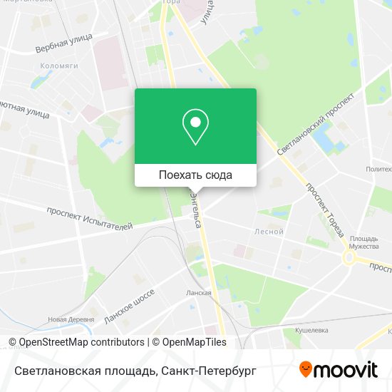 Карта Светлановская площадь