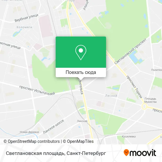 Карта Светлановская площадь