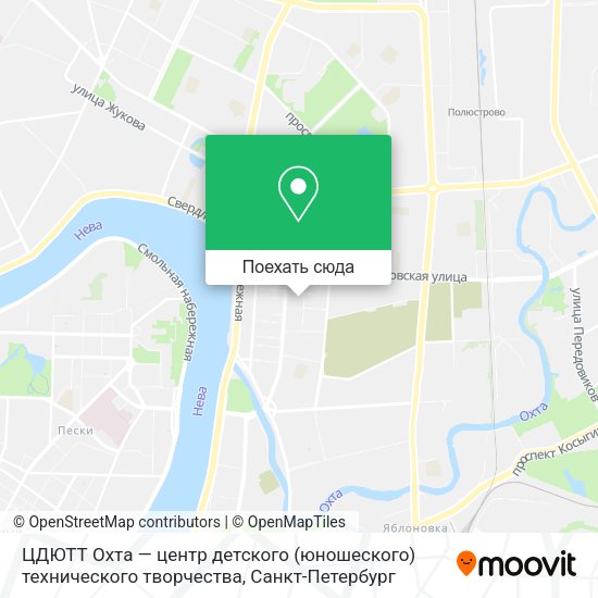 Карта ЦДЮТТ Охта — центр детского (юношеского) технического творчества
