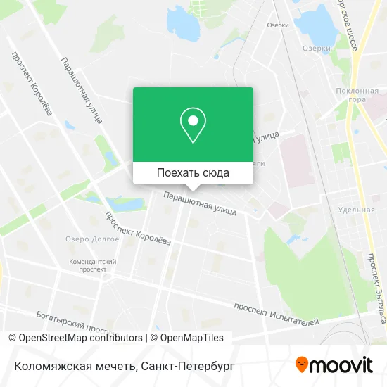 Карта Коломяжская мечеть