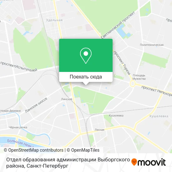 Карта Отдел образования администрации Выборгского района