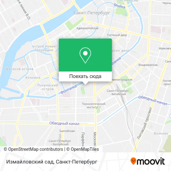 Карта Измайловский сад