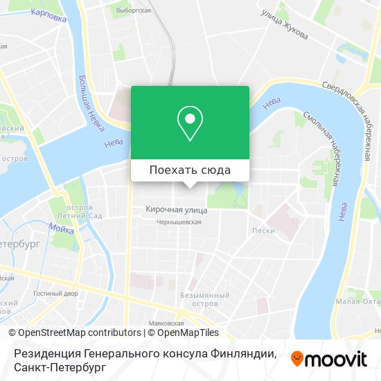 Карта Резиденция Генерального консула Финляндии