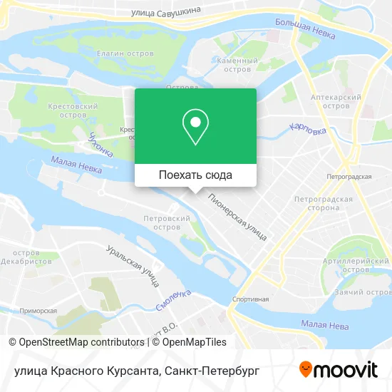 Карта улица Красного Курсанта