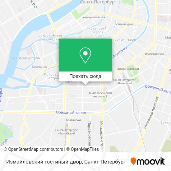 Карта Измайловский гостиный двор