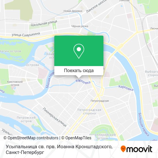 Карта Усыпальница св. прв. Иоанна Кронштадского