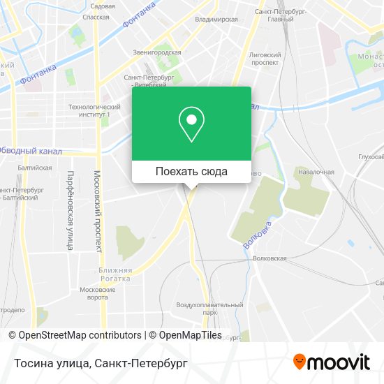 Карта Тосина улица