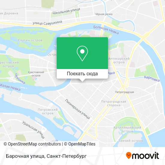 Карта Барочная улица