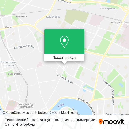 Карта Технический колледж управления и коммерции