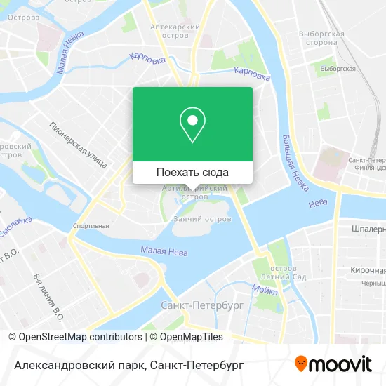 Карта Александровский парк