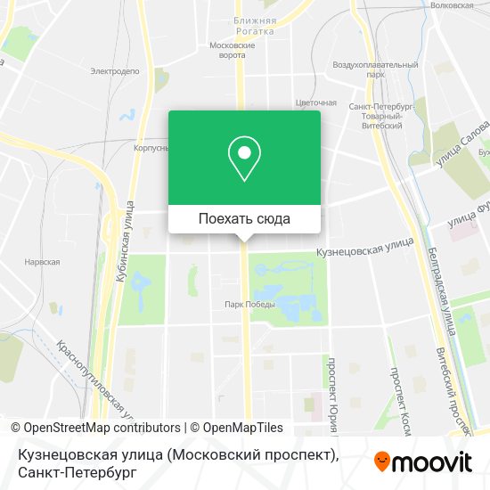 Карта Кузнецовская улица (Московский проспект)