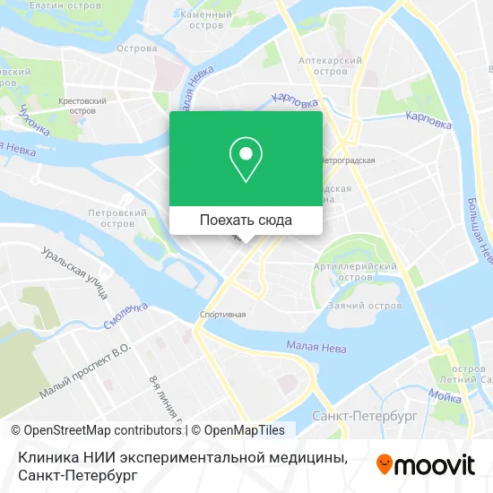 Карта Клиника НИИ экспериментальной медицины